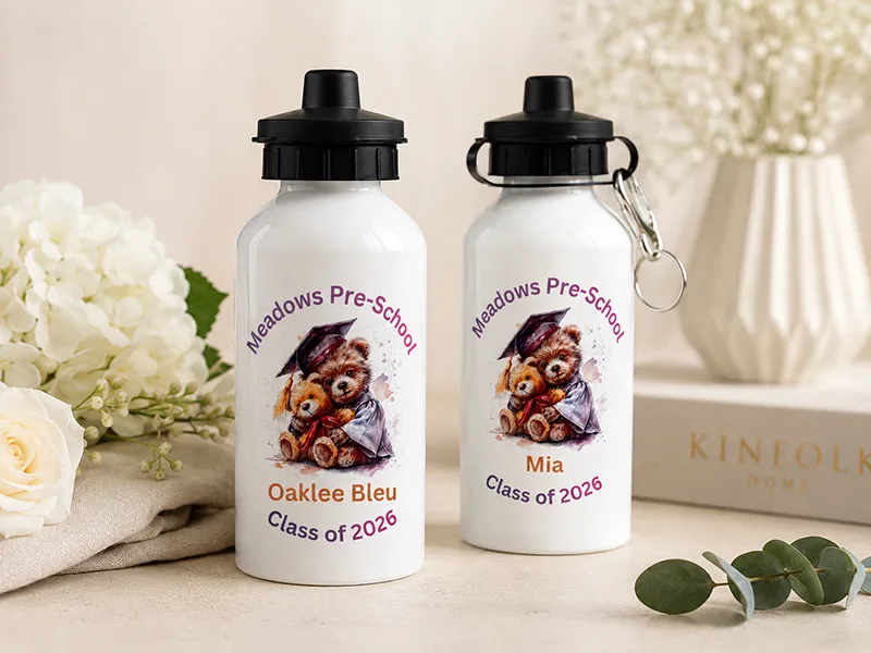 Blank 500ml white aluminium sports water bottle
